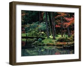 Saiho-Ji Garden in Autumn, Kyoto, Japan-Frank Carter-Framed Photographic Print