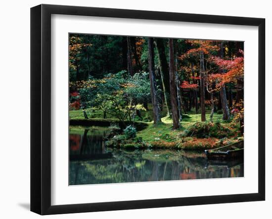 Saiho-Ji Garden in Autumn, Kyoto, Japan-Frank Carter-Framed Photographic Print