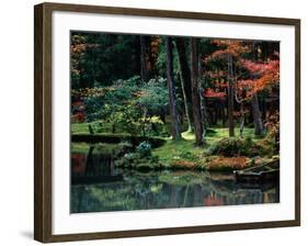 Saiho-Ji Garden in Autumn, Kyoto, Japan-Frank Carter-Framed Photographic Print