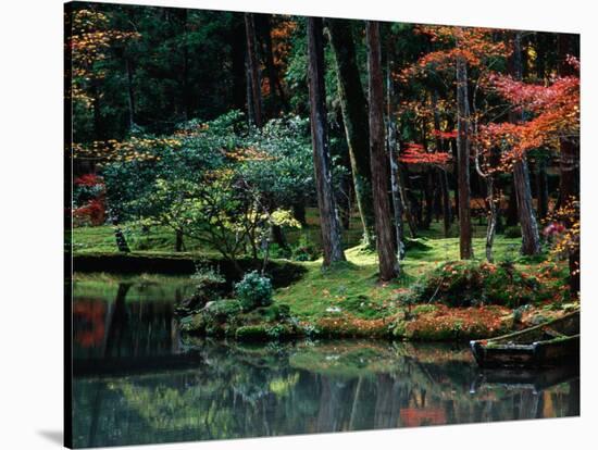 Saiho-Ji Garden in Autumn, Kyoto, Japan-Frank Carter-Stretched Canvas