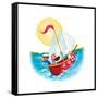 Sail Away! - Humpty Dumpty-Elisa Chavarri-Framed Stretched Canvas