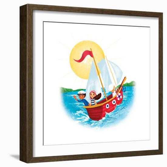 Sail Away! - Humpty Dumpty-Elisa Chavarri-Framed Giclee Print