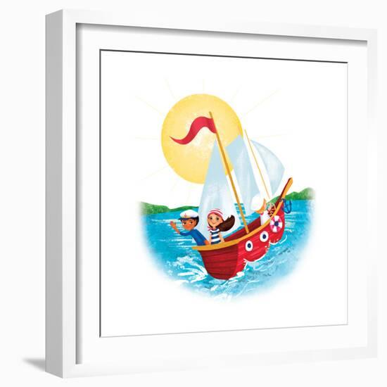 Sail Away! - Humpty Dumpty-Elisa Chavarri-Framed Giclee Print