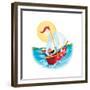 Sail Away! - Humpty Dumpty-Elisa Chavarri-Framed Giclee Print