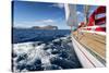 Sail Boat in Sardinia Coast, Italy-ilfede-Stretched Canvas