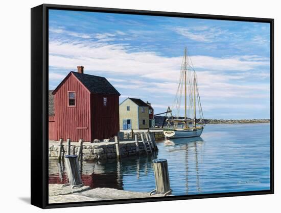 Sail Boat Rockport-Bruce Dumas-Framed Stretched Canvas