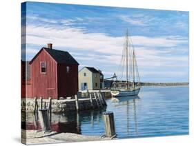 Sail Boat Rockport-Bruce Dumas-Stretched Canvas