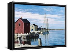 Sail Boat Rockport-Bruce Dumas-Framed Stretched Canvas