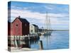 Sail Boat Rockport-Bruce Dumas-Stretched Canvas