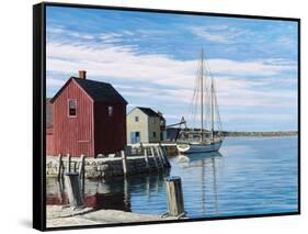 Sail Boat Rockport-Bruce Dumas-Framed Stretched Canvas