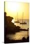 Sail Boats Anchored at Sunset Near Cala Soana, Formentera, Spain-Day's Edge Productions-Stretched Canvas