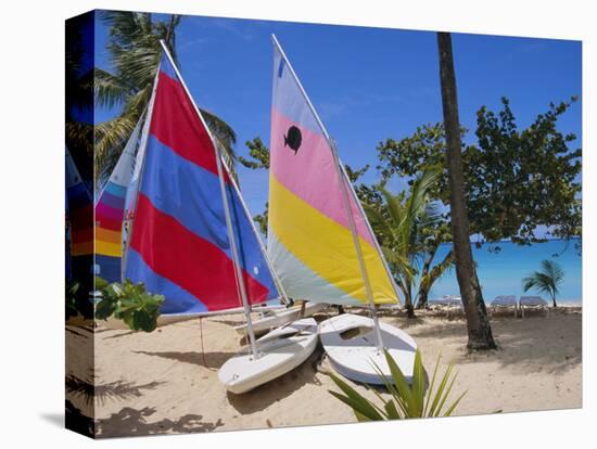 Sail Boats, Galley Bay, Antigua, Caribbean, West Indies, Central America-Firecrest Pictures-Stretched Canvas