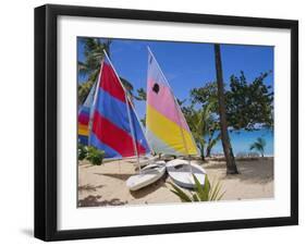 Sail Boats, Galley Bay, Antigua, Caribbean, West Indies, Central America-Firecrest Pictures-Framed Photographic Print