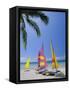 Sail Boats on Chaweng Beach, East Coast, Koh Samui (Ko Samui), Thailand-Robert Francis-Framed Stretched Canvas