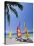 Sail Boats on Chaweng Beach, East Coast, Koh Samui (Ko Samui), Thailand-Robert Francis-Stretched Canvas