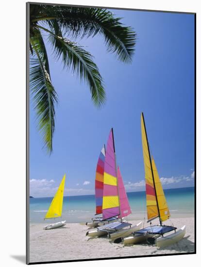 Sail Boats on Chaweng Beach, East Coast, Koh Samui (Ko Samui), Thailand-Robert Francis-Mounted Photographic Print