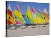 Sail Boats on the Beach, St. James Club, Antigua, Caribbean, West Indies, Central America-J Lightfoot-Stretched Canvas