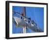 Sail Furling at the Living Maritime Museum, Mystic Seaport, Connecticut, USA-Fraser Hall-Framed Photographic Print