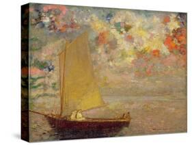 Sailboat, 1905 (Oil on Canvas)-Odilon Redon-Stretched Canvas