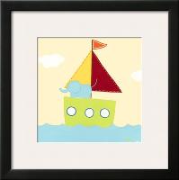 Sailboat Adventure IV-Erica J^ Vess-Framed Art Print
