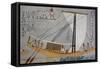 Sailboat and Oars-Nina Davies-Framed Stretched Canvas