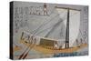 Sailboat and Oars-Nina Davies-Stretched Canvas