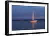 Sailboat And Seagulls At Dusk-Anthony Paladino-Framed Giclee Print