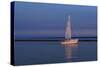 Sailboat And Seagulls At Dusk-Anthony Paladino-Stretched Canvas