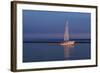 Sailboat And Seagulls At Dusk-Anthony Paladino-Framed Giclee Print