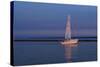 Sailboat And Seagulls At Dusk-Anthony Paladino-Stretched Canvas