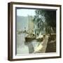 Sailboat and Steamboat on Lake Lugano, Circa 1890-Leon, Levy et Fils-Framed Photographic Print