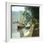 Sailboat and Steamboat on Lake Lugano, Circa 1890-Leon, Levy et Fils-Framed Photographic Print