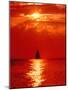 Sailboat at Dawn, Lake Huron, Mackinaw, Michigan, USA-David W. Kelley-Mounted Photographic Print