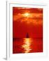 Sailboat at Dawn, Lake Huron, Mackinaw, Michigan, USA-David W. Kelley-Framed Photographic Print