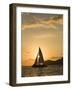 Sailboat at Sunset, Bay of Land's End (El Arco),Cabo San Lucas, Baja, Mexico-Michele Westmorland-Framed Photographic Print