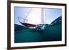 Sailboat Competing in the Grenada Sailing Festival, Grenada-null-Framed Photographic Print