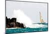 Sailboat Competing in the Grenada Sailing Festival, Grenada-null-Mounted Photographic Print