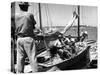 Sailboat Docked at Nassau, Bahamas, C.1950-null-Stretched Canvas