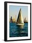 Sailboat in a Lake, Lake Michigan, Chicago, Cook County, Illinois, USA-null-Framed Photographic Print