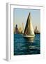 Sailboat in a Lake, Lake Michigan, Chicago, Cook County, Illinois, USA-null-Framed Photographic Print