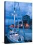 Sailboat in Harbor, Trogir, Croatia-Russell Young-Stretched Canvas