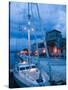 Sailboat in Harbor, Trogir, Croatia-Russell Young-Stretched Canvas
