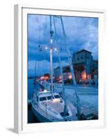 Sailboat in Harbor, Trogir, Croatia-Russell Young-Framed Premium Photographic Print