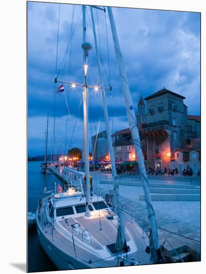 Sailboat in Harbor, Trogir, Croatia-Russell Young-Mounted Photographic Print