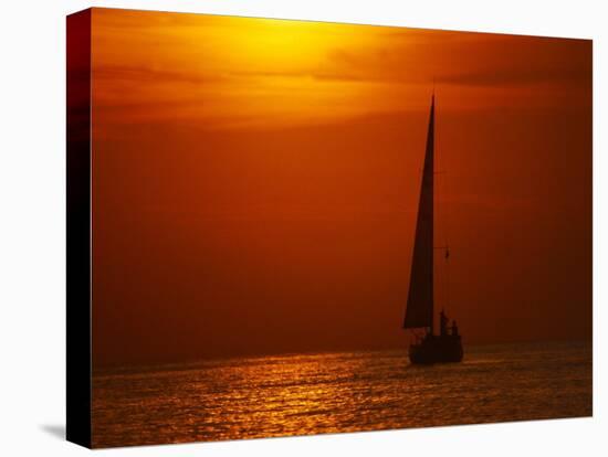 Sailboat in Phuket Thailand, 1990s-null-Stretched Canvas