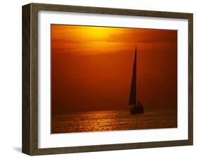 Sailboat in Phuket Thailand, 1990s-null-Framed Premium Photographic Print