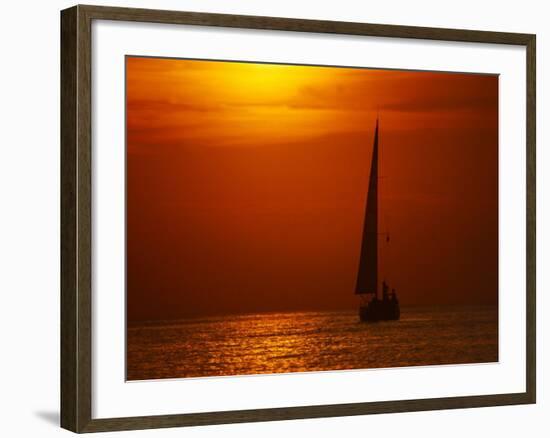 Sailboat in Phuket Thailand, 1990s-null-Framed Photographic Print