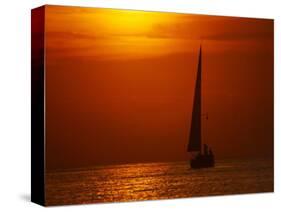 Sailboat in Phuket Thailand, 1990s-null-Stretched Canvas