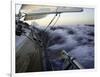 Sailboat in Rough Water, Ticonderoga Race-Michael Brown-Framed Premium Photographic Print