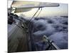 Sailboat in Rough Water, Ticonderoga Race-Michael Brown-Mounted Premium Photographic Print